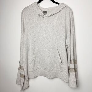 SUNDOWN GRAY FLARE SLEEVE SOFTCORE PULLOVER